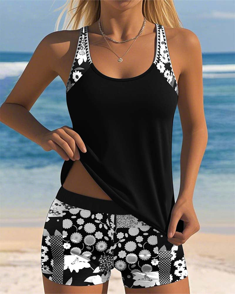 Badetøj Tanktop Med Print Boxer