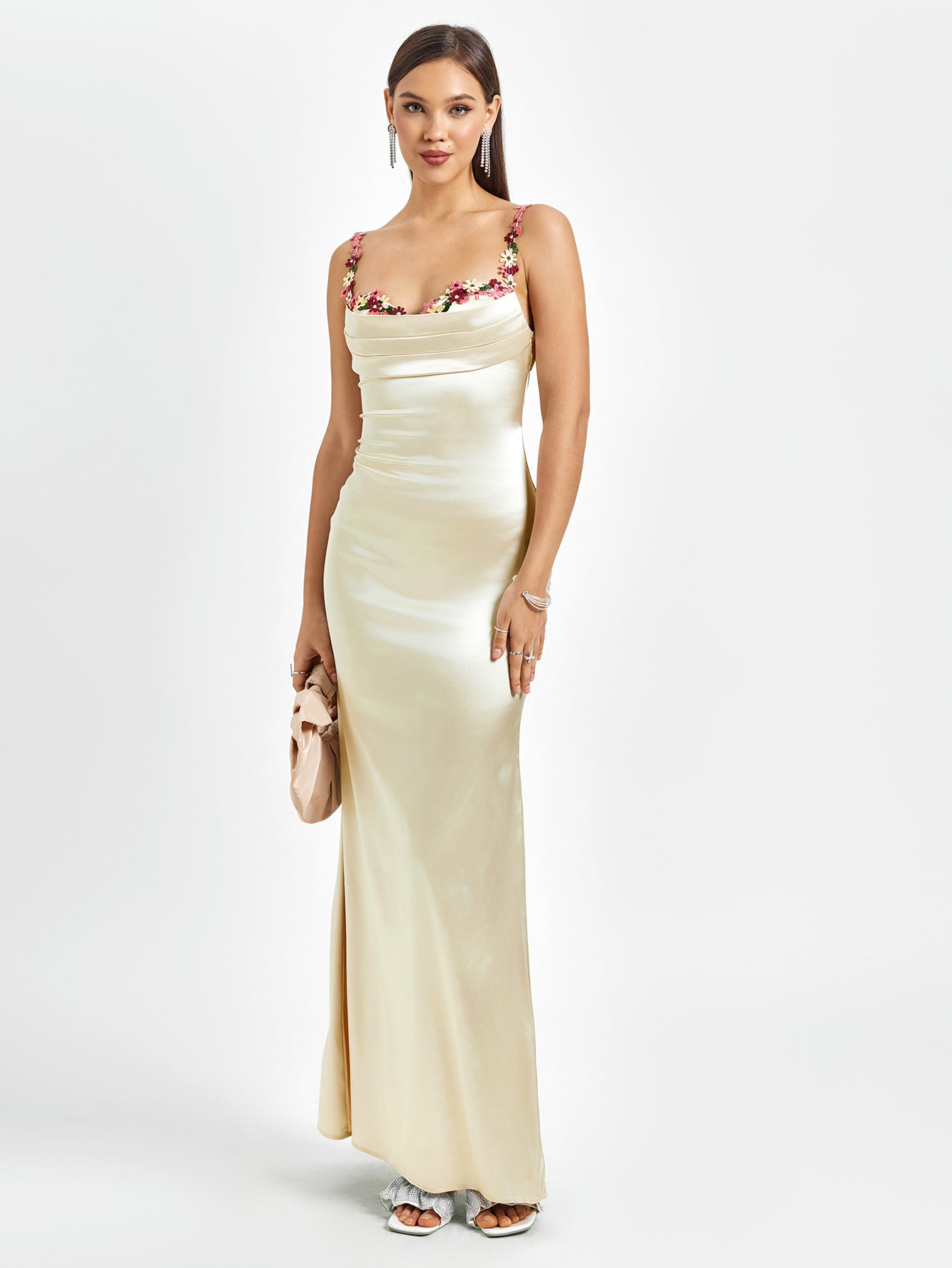 Fiorella Satin Gown | Maxi Kjole